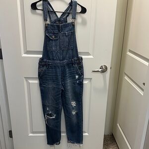 Abercrombie & Fitch Dark Blue Denim Overalls